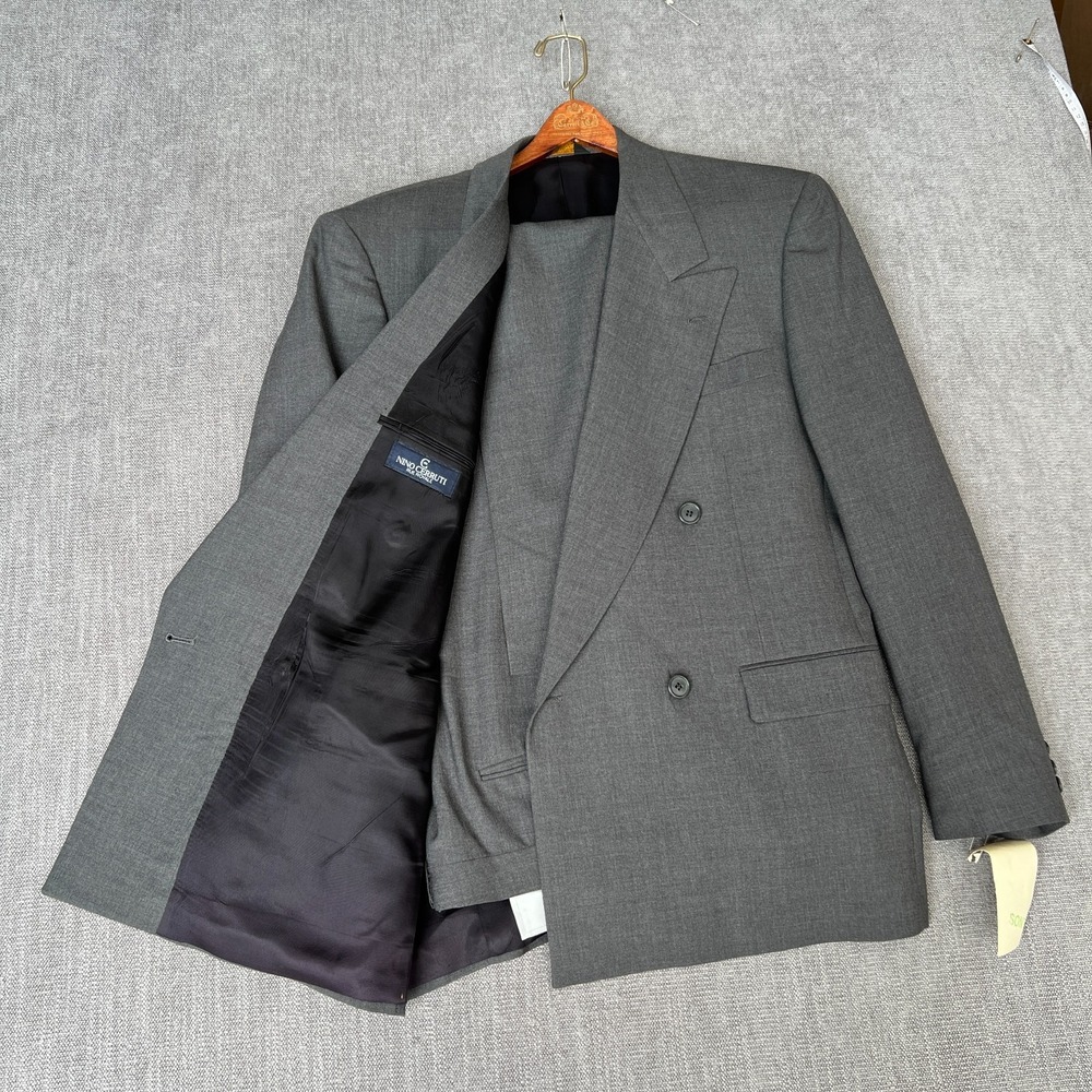 Nino Cerruti 2-Piece Blazer & Pants Men 42R Gary Double Breasted Luxury Designer